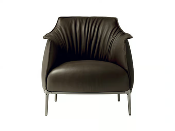 ARCHIBALD - Leather armchair by Poltrona Frau - view 2